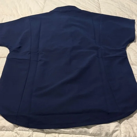Figs Women Navy Short-Sleeve Medical Top - Picture 6 of 7